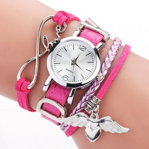 Luxury Silver Heart Watch