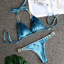 Load image into Gallery viewer, Rhinestone Swimsuit