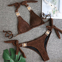 Load image into Gallery viewer, Rhinestone Swimsuit
