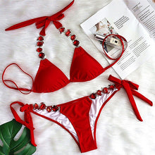 Load image into Gallery viewer, Rhinestone Swimsuit