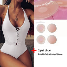 Load image into Gallery viewer, V Neck One Piece Swimsuit