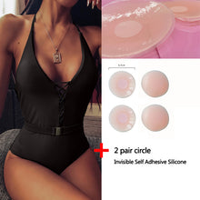 Load image into Gallery viewer, V Neck One Piece Swimsuit
