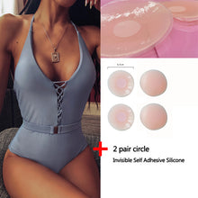 Load image into Gallery viewer, V Neck One Piece Swimsuit