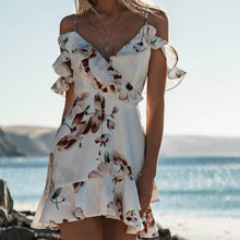 Load image into Gallery viewer, Chiffon Floral Ruffle Dress
