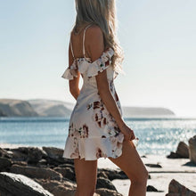 Load image into Gallery viewer, Chiffon Floral Ruffle Dress