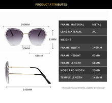 Load image into Gallery viewer, Oversized Rimless Sunglasses

