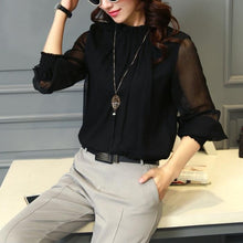 Load image into Gallery viewer, Long Sleeve Chiffon Blouse
