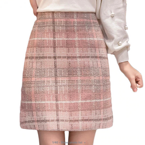 Mini High Waist Woollen Skirt