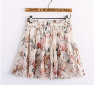 Printed Chiffon Skirt