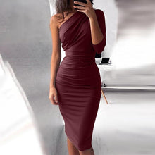 Load image into Gallery viewer, Sexy One Shoulder Body-con Dress
