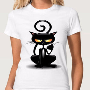 3D cat Print Casual T-Shirt