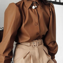 Load image into Gallery viewer, Casual Leather Blouse
