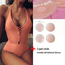Load image into Gallery viewer, V Neck One Piece Swimsuit

