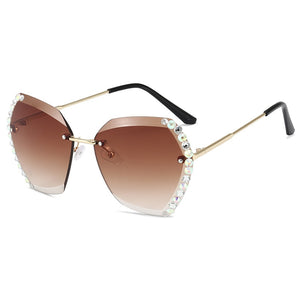 Oversized Rimless Sunglasses