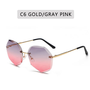 Oversized Rimless Sunglasses