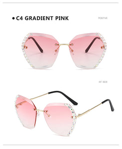 Oversized Rimless Sunglasses