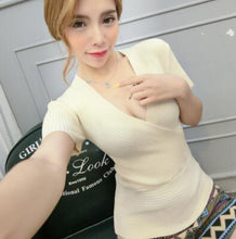 Load image into Gallery viewer, Short Sleeve Knitted Blouse
